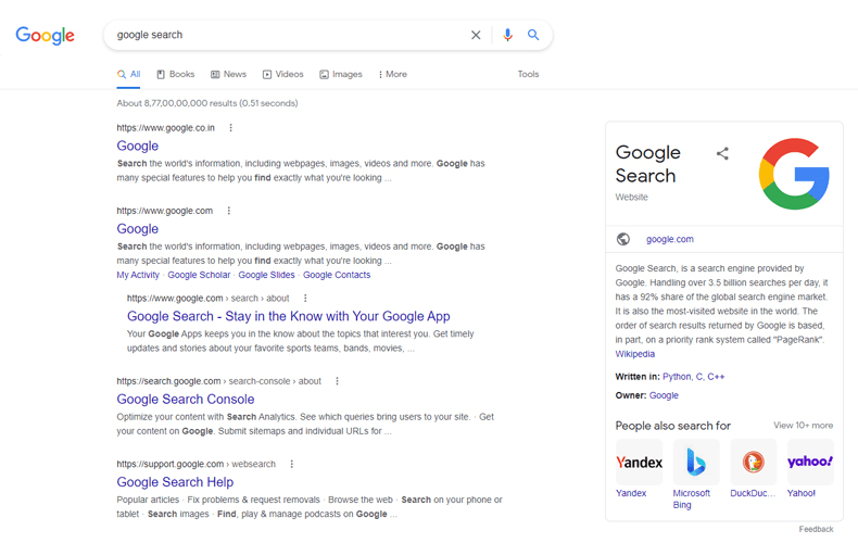 Classic Google Search