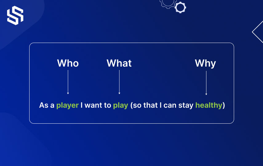 As a player i want to play(so i can stay healthy))