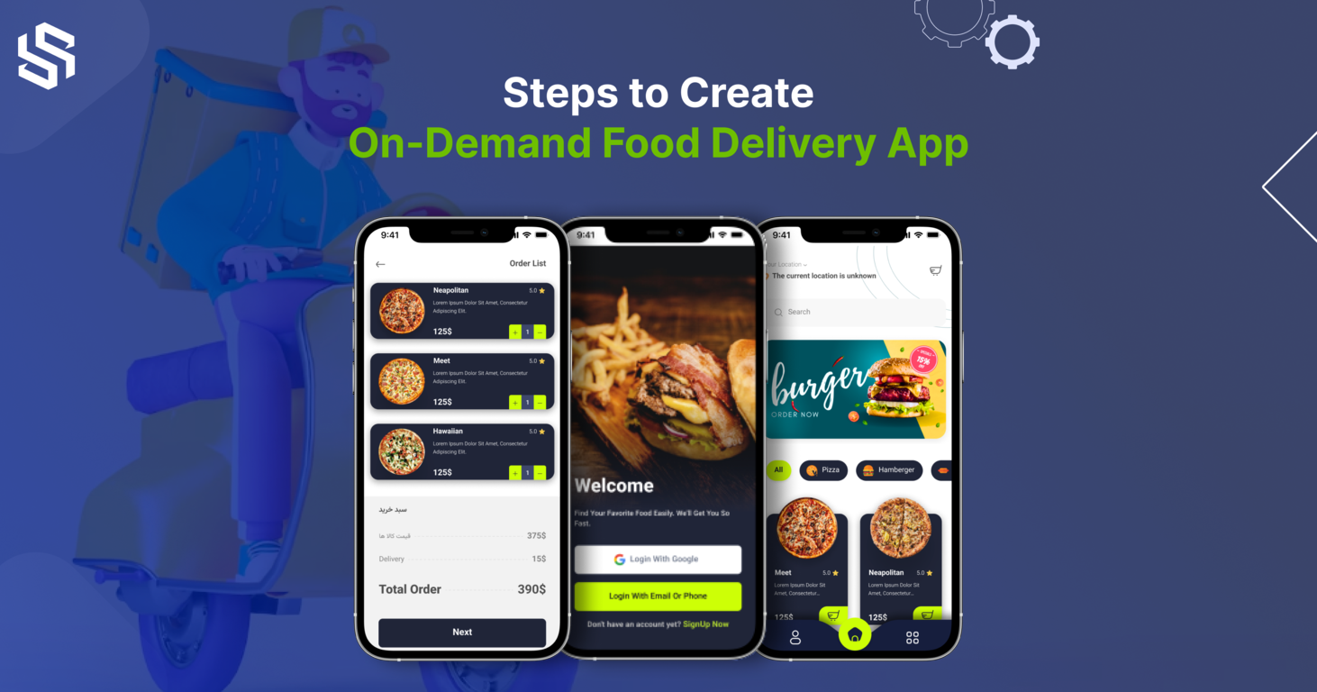 steps to create food delivery app