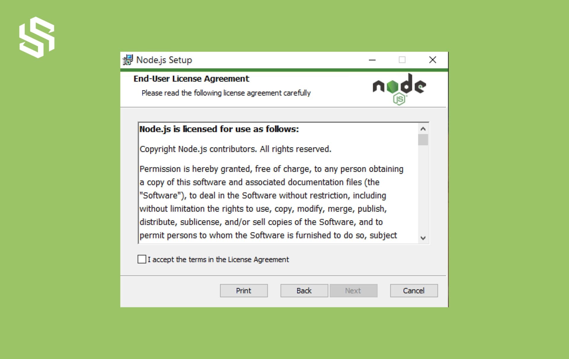 Node.js Agreement