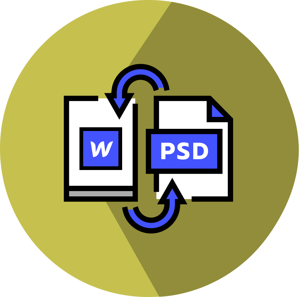 PSD to Webflow Conversion Icon