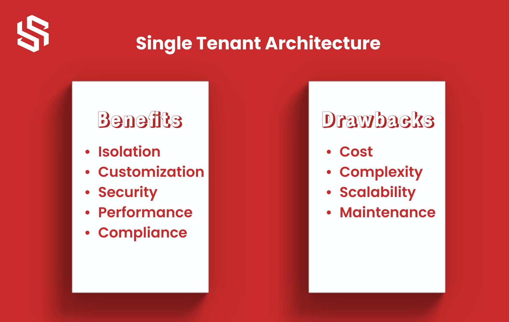Benefits and Drawbacks of Single Tenant Architecture