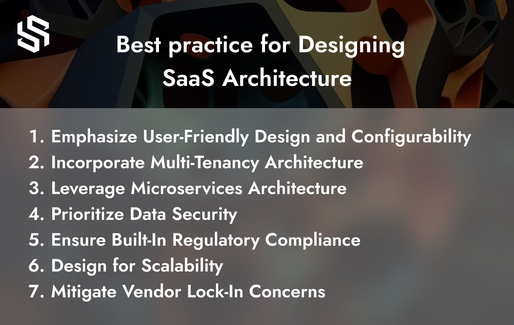 Best Practice for Designing SaaS Architecture
