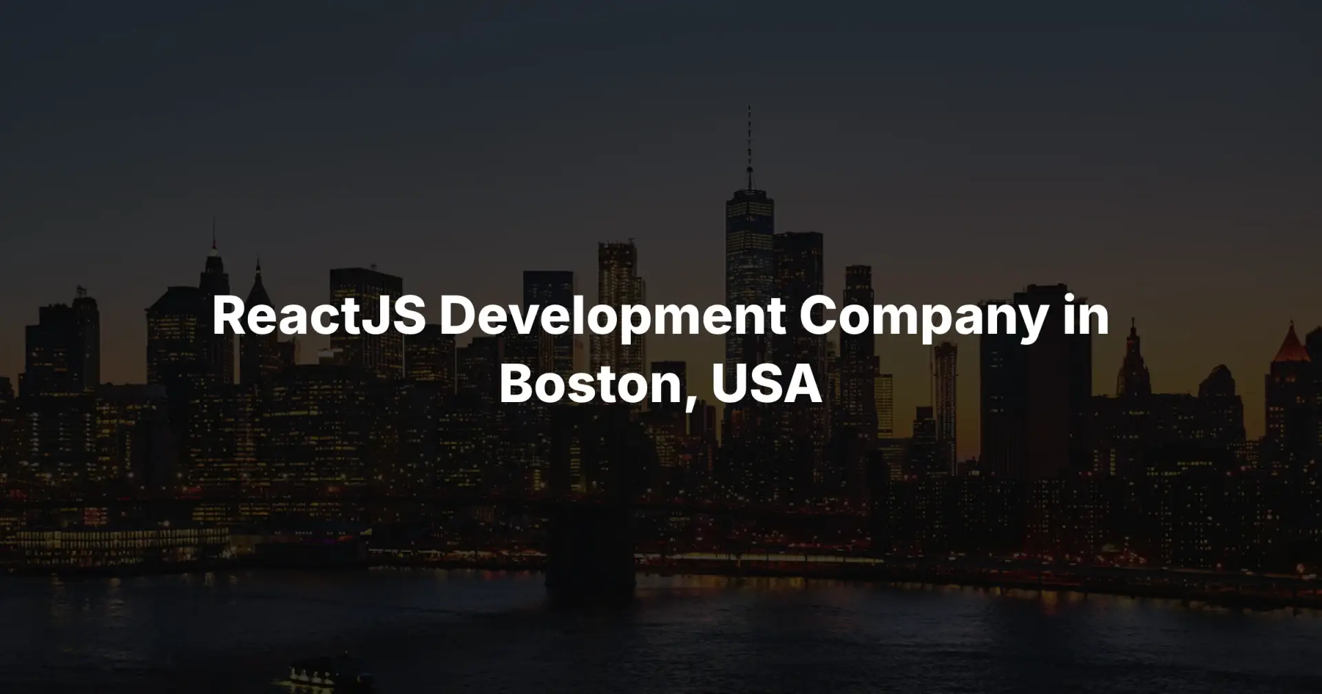 Top ReactJS Development Company in Boston, USA | Syndell