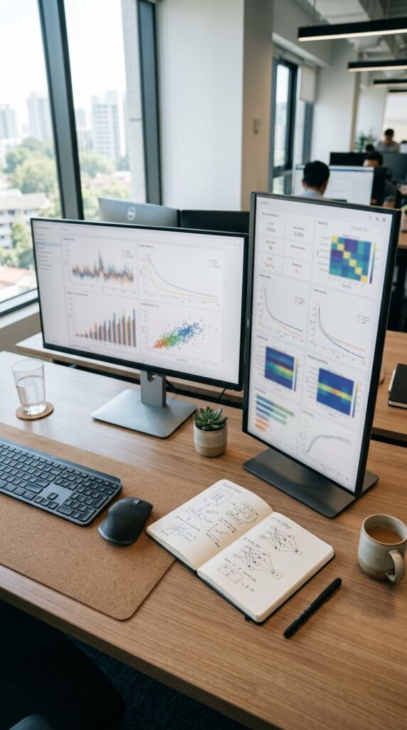 AI engineer workstation for hiring dedicated AI engineers