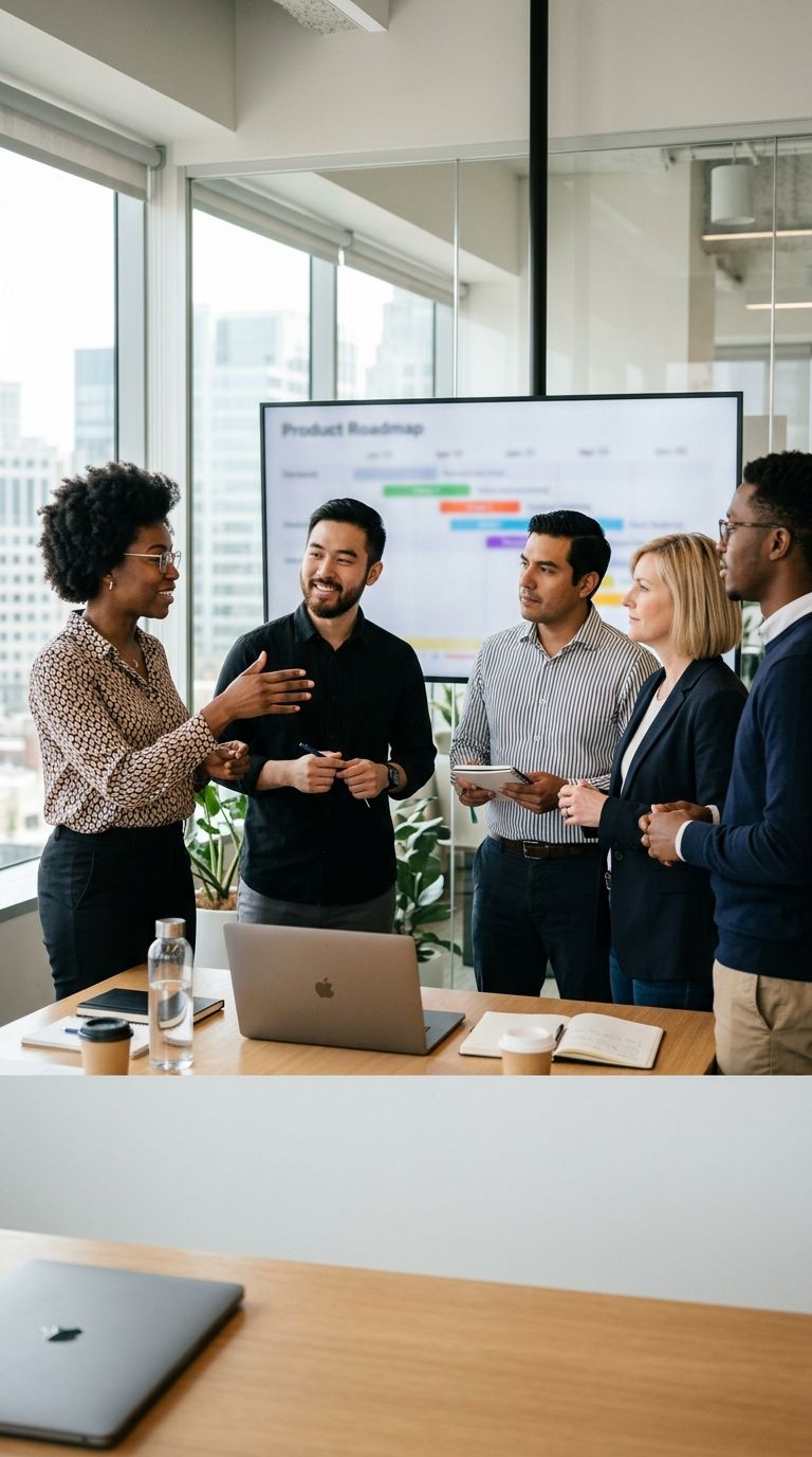 Product team meeting for hiring a dedicated software development team