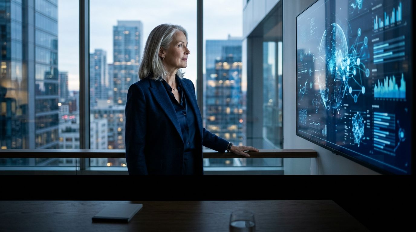 Executive reviewing an enterprise generative AI integration