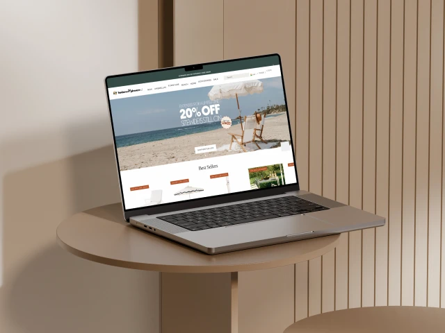 Business & Pleasure Co. website shown on a laptop