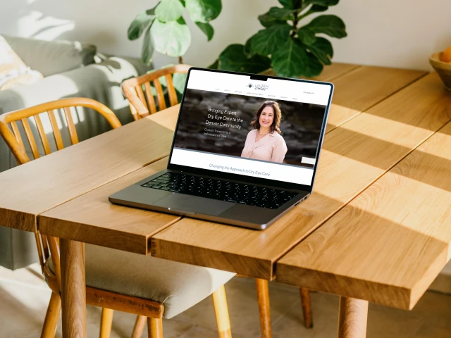 Lauren Zimski MD website shown on a laptop