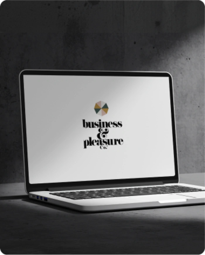 Business & Pleasure Co. branding mockup
