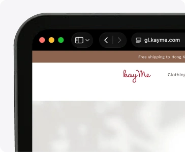 Kayme website in a desktop browser window