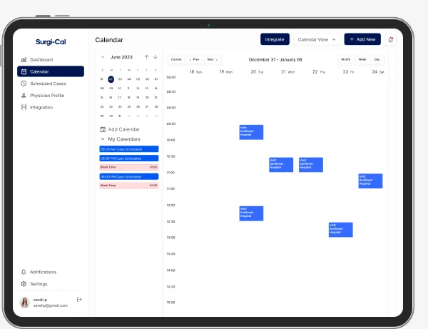 Surgicalendar screen 3