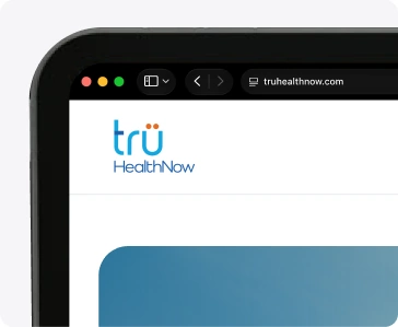 truHealthNow website in a desktop browser window