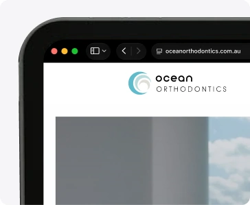 Ocean Orthodontics website in a desktop browser window