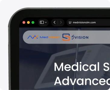 MedVision website in a desktop browser window