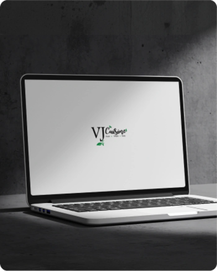 VJ Cuisine branding mockup