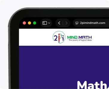 2PI Mind Math website in a desktop browser window