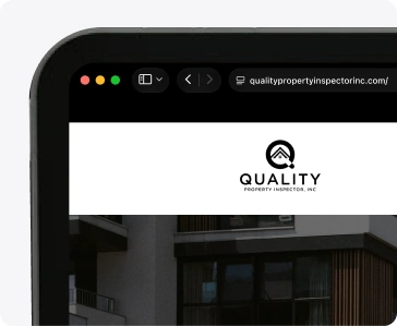 Quality Property Inspector website in a desktop browser window
