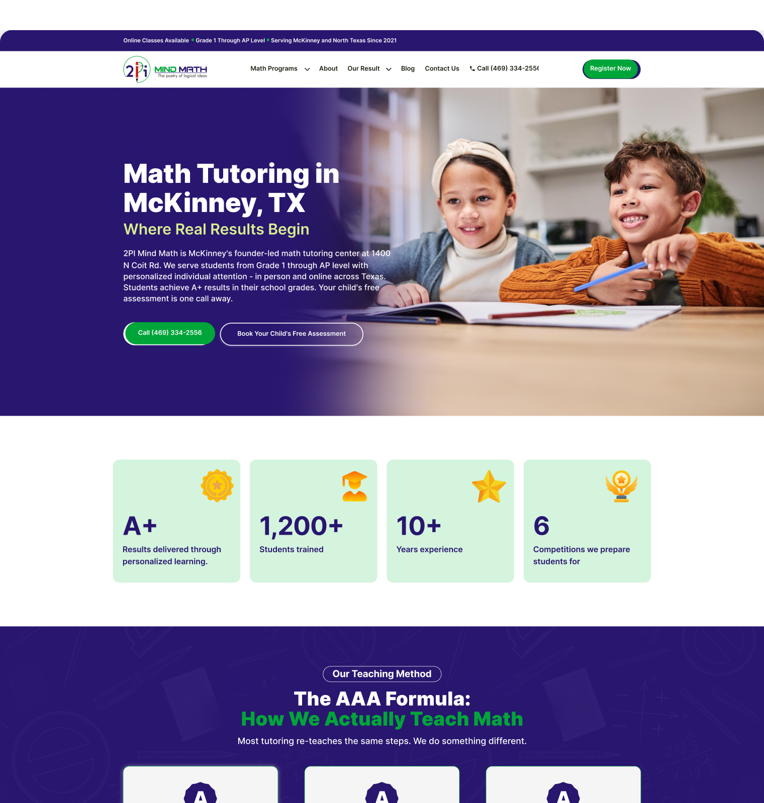 2pi-mind-math website screen 1