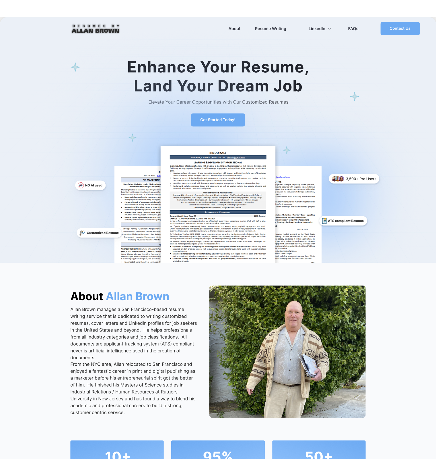 allan-brown website screen 1
