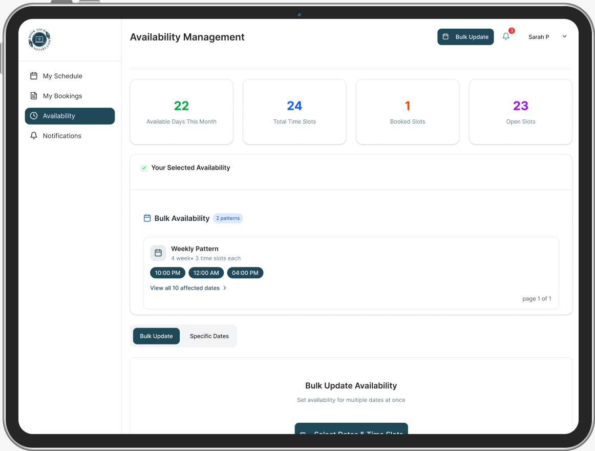 book-notary web app screen 3
