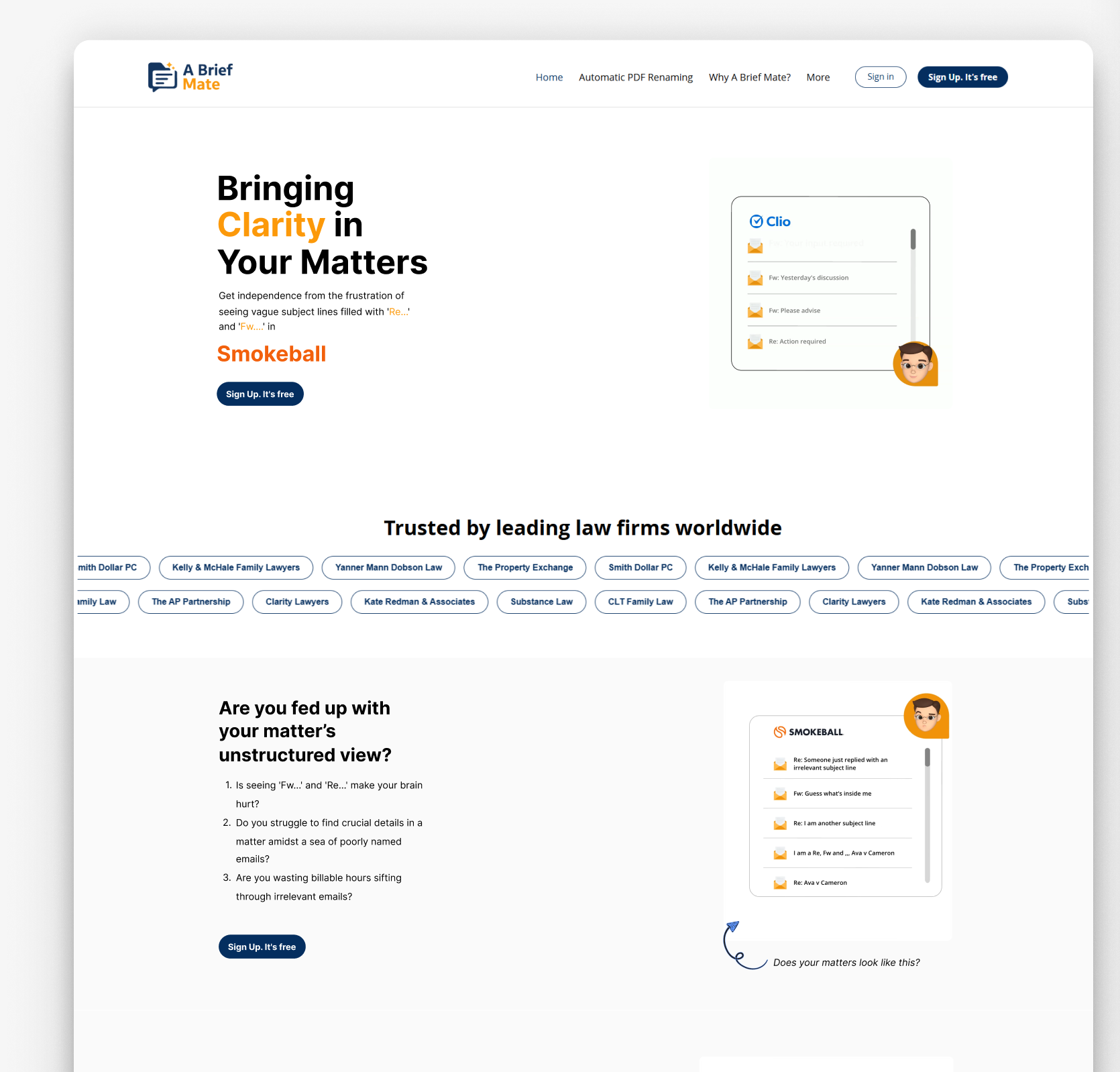 briefmate-site website screen 1