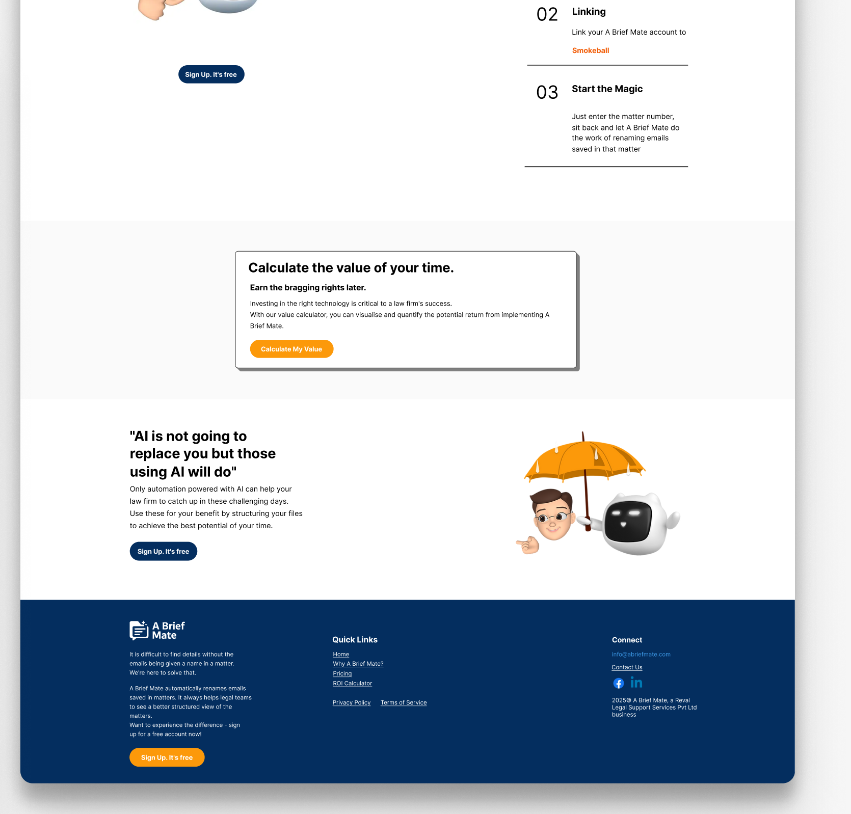 briefmate-site website screen 2