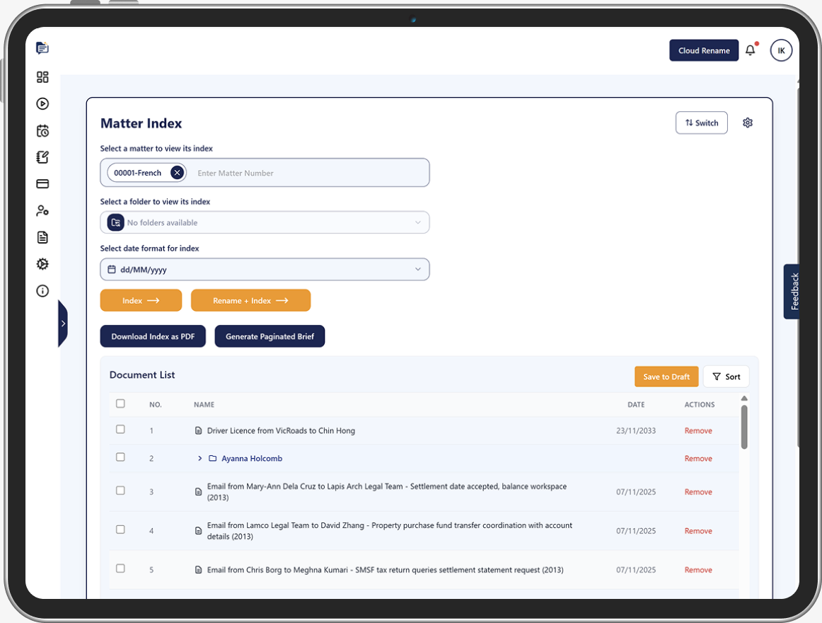 briefmate web app screen 4