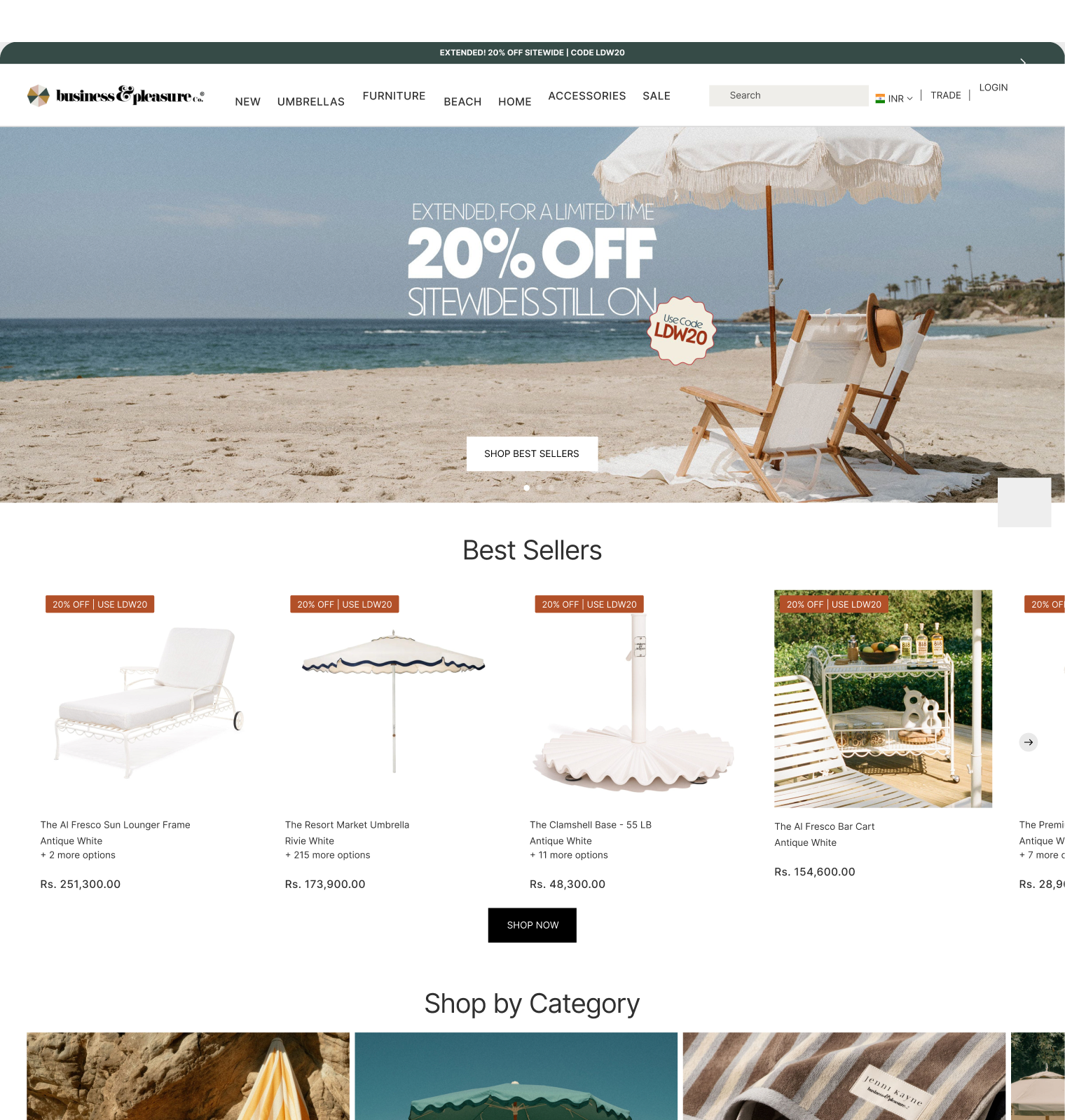 business-pleasure website screen 1