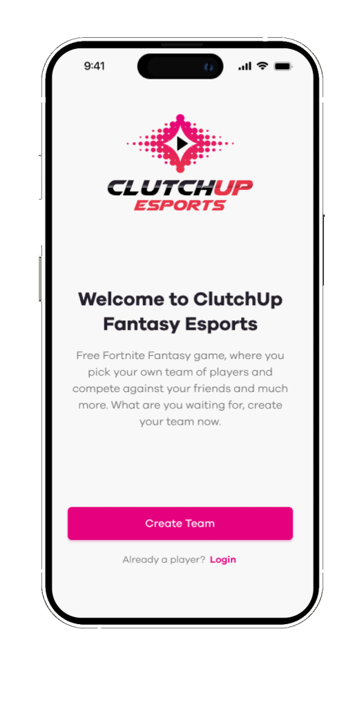 Clutch Up mobile app screen 1
