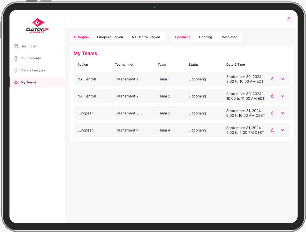 clutch-up web app screen 3