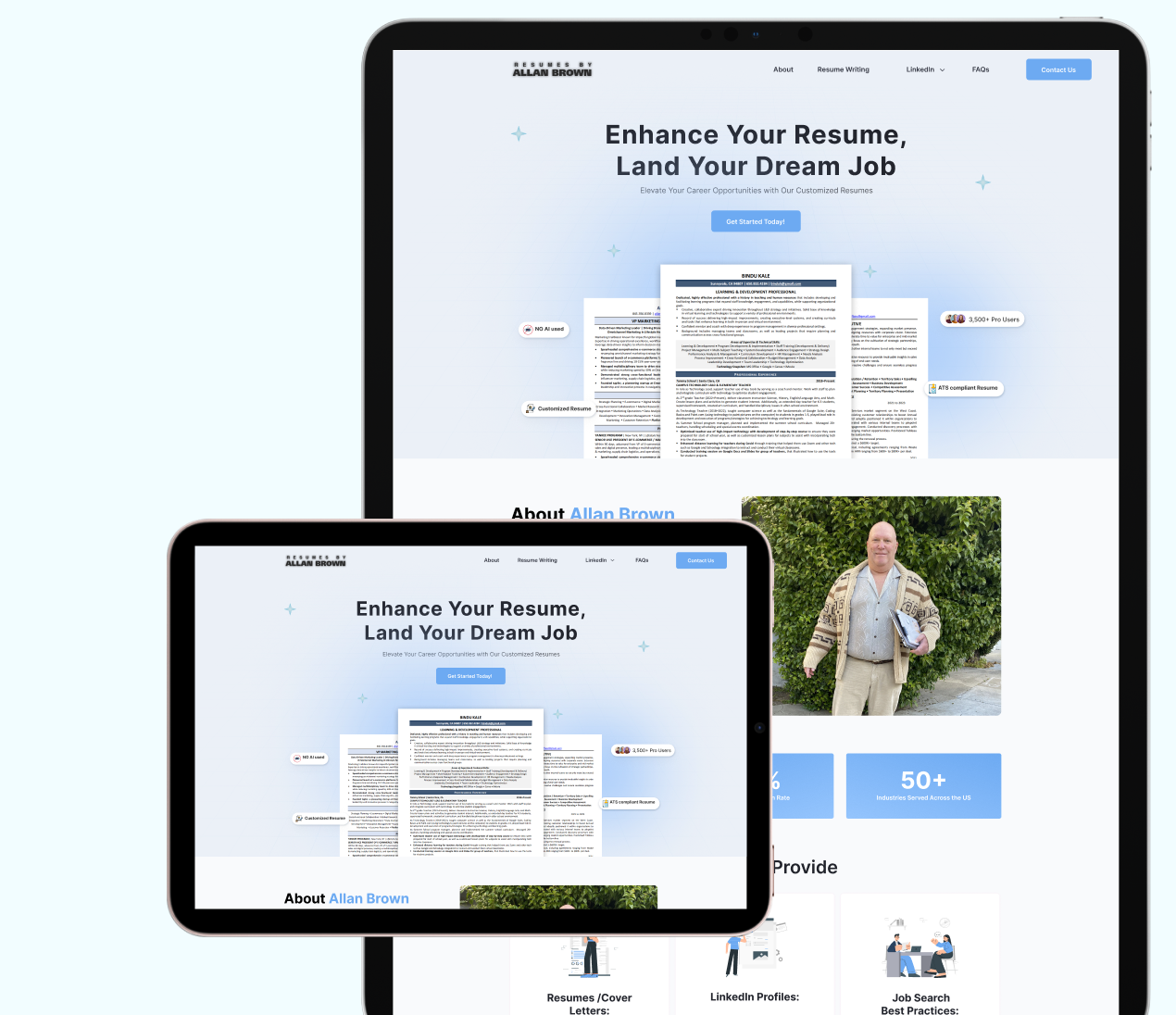 Allan Brown case study card mockup