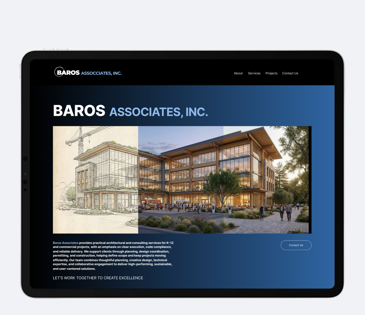 Baros Associates website preview