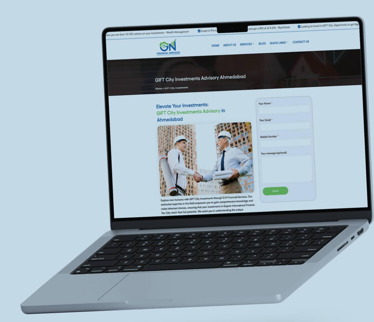 GN Financial Services website preview