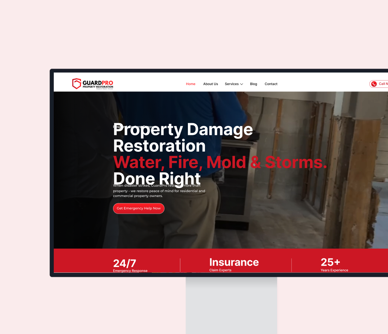 GuardPro case study card mockup