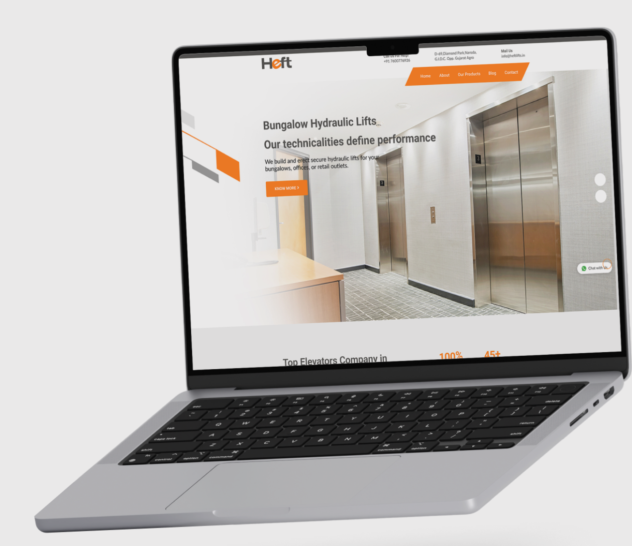 Heft Lifts website preview