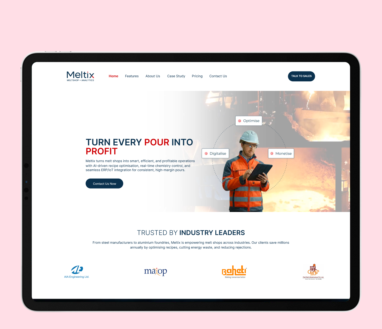 Meltix website preview