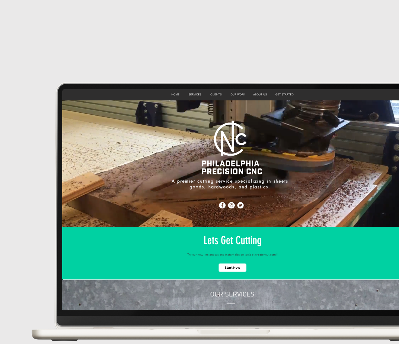 Philadelphia Precision CNC website preview