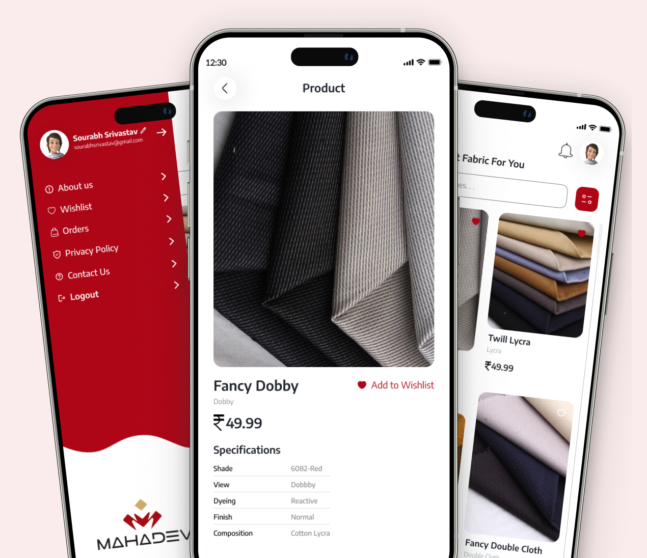 Shree Mahadev Textile App website preview