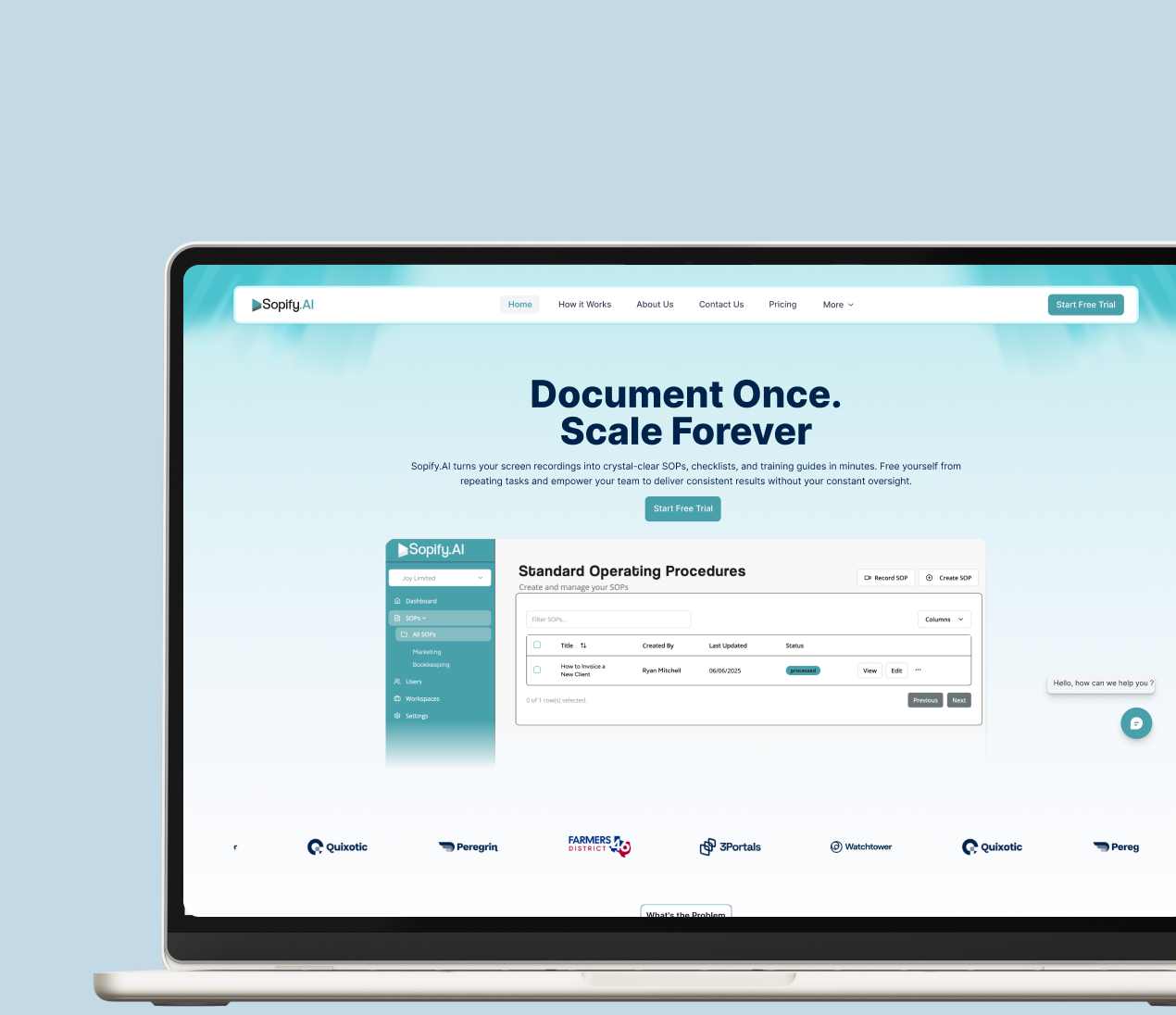 Sopify.AI website preview