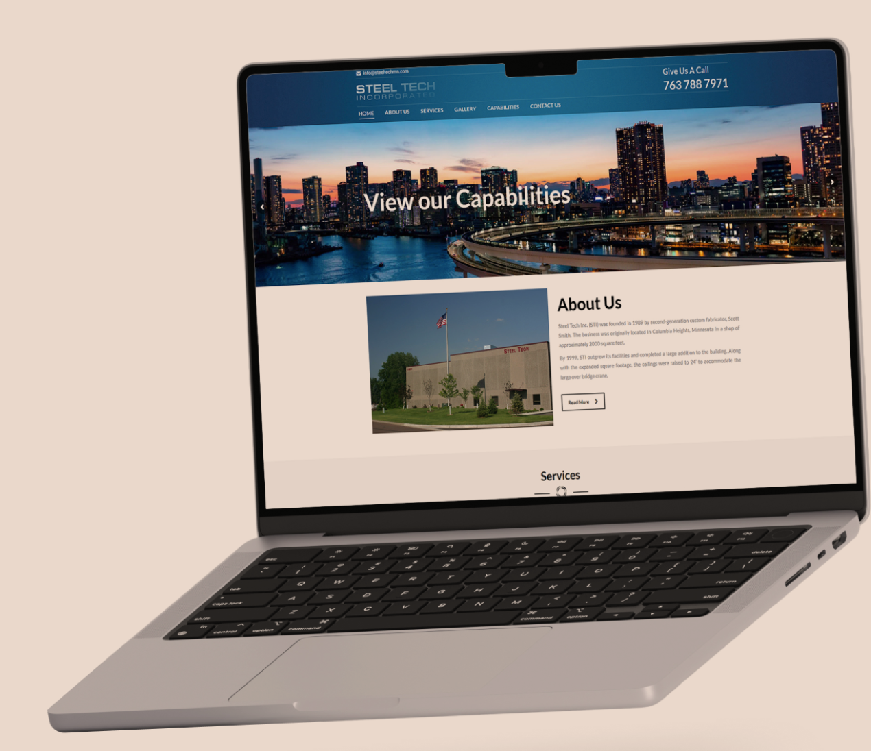Steel Tech MN website preview