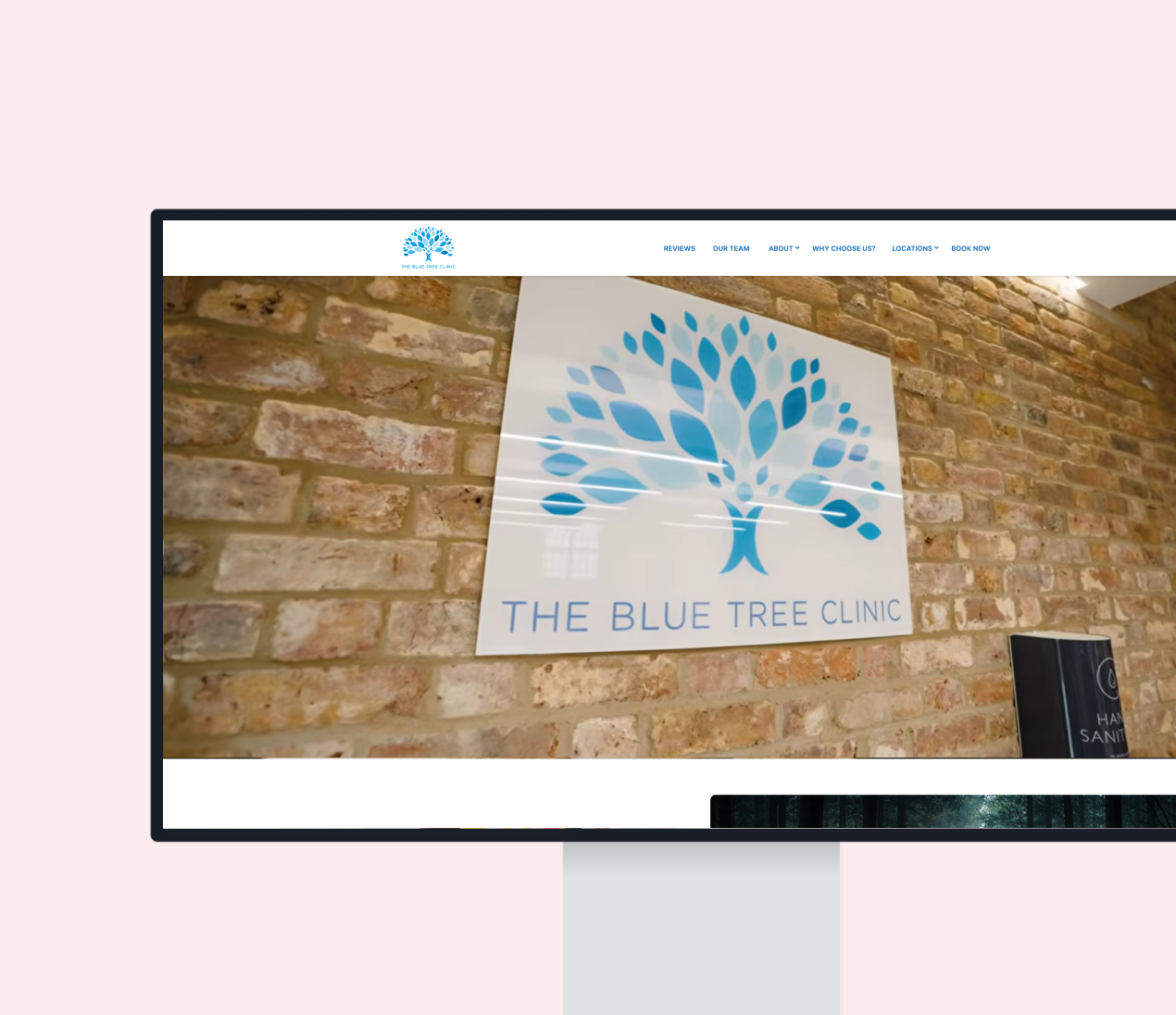 The Blue Tree Clinic case study card mockup
