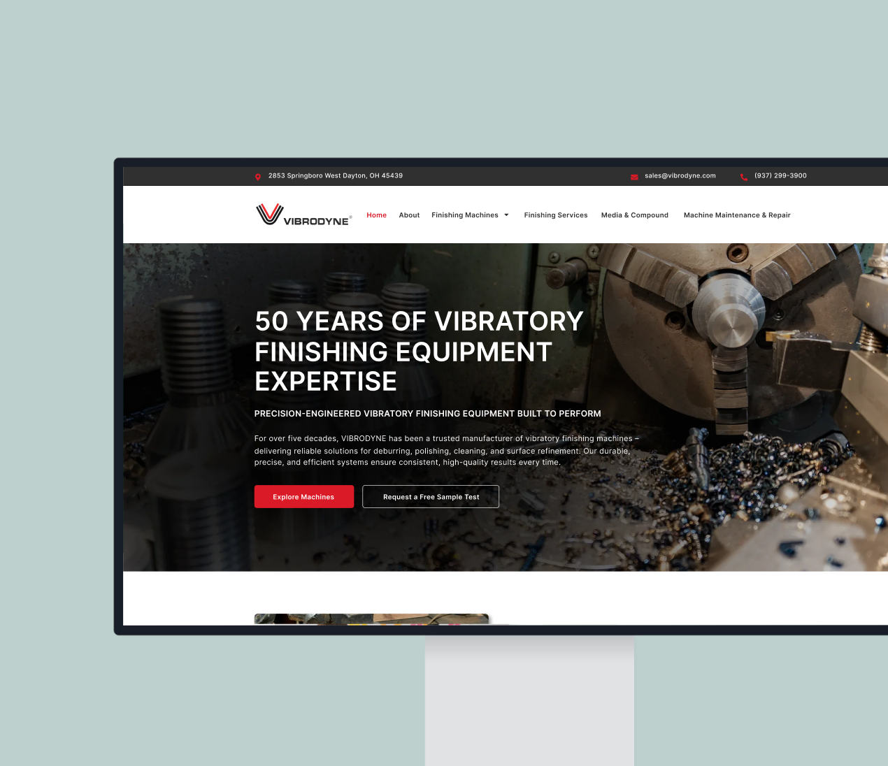 Vibrodyne case study card mockup