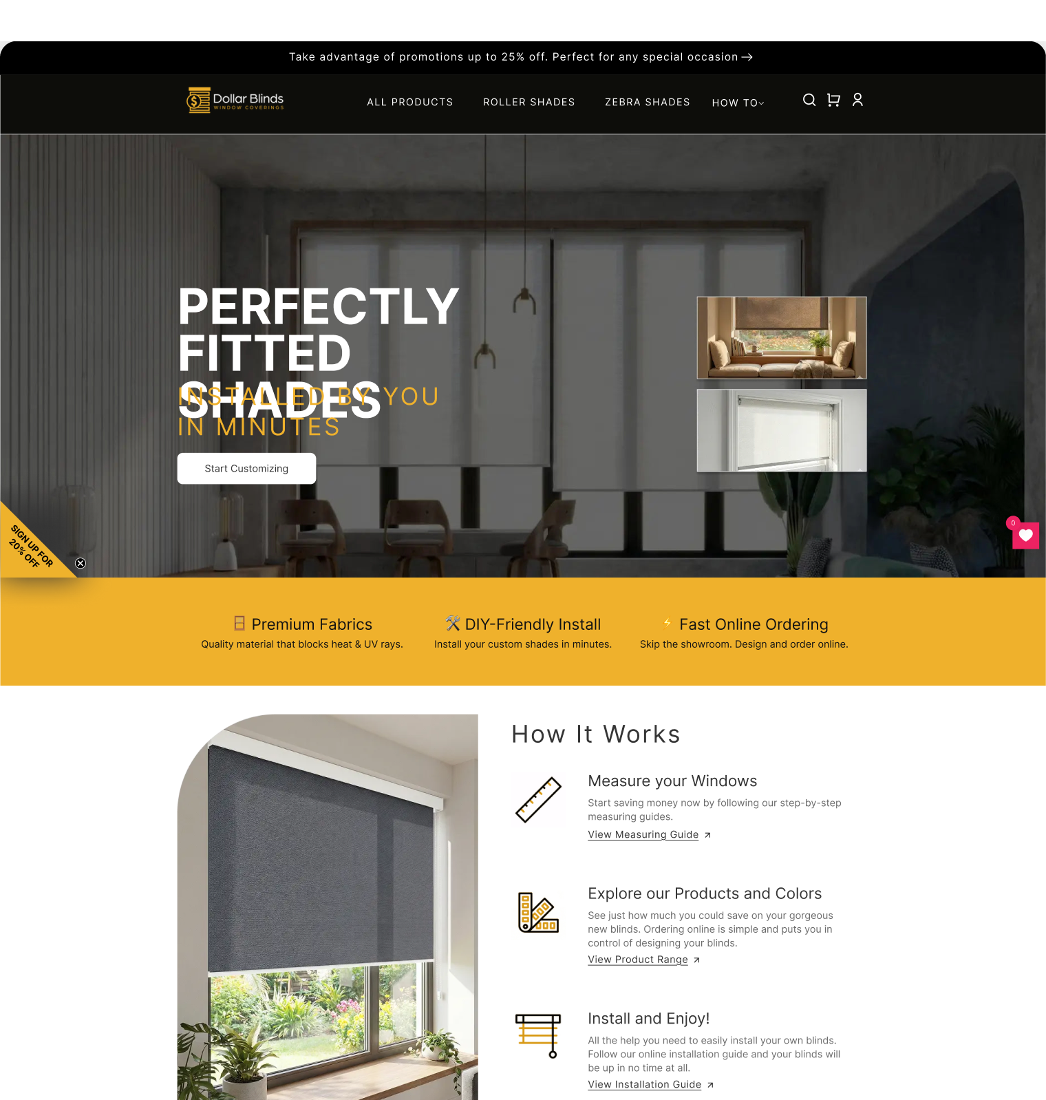 dollar-blinds website screen 1