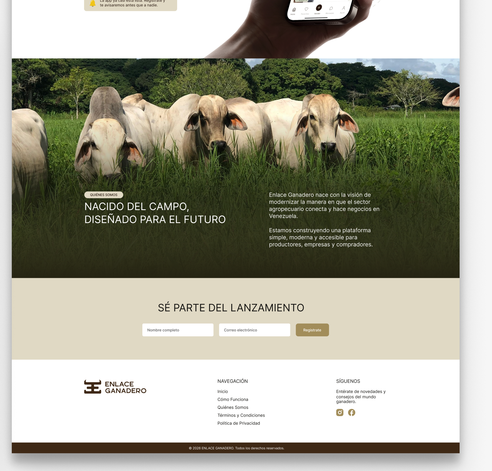 enlace-site website screen 2