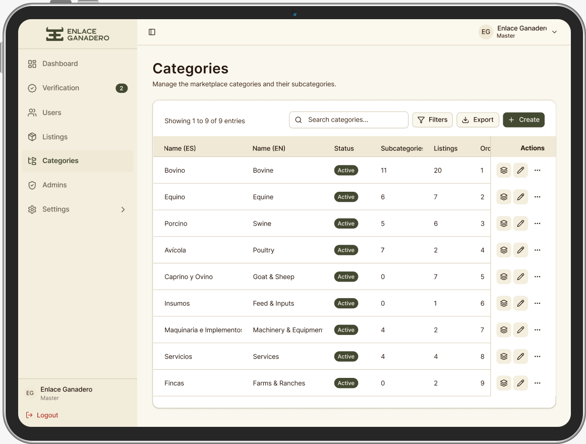 enlace-web web app screen 1
