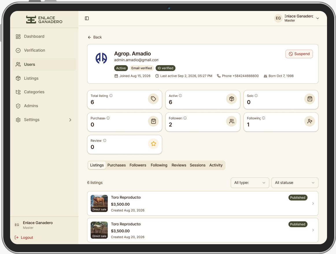 enlace-web web app screen 4