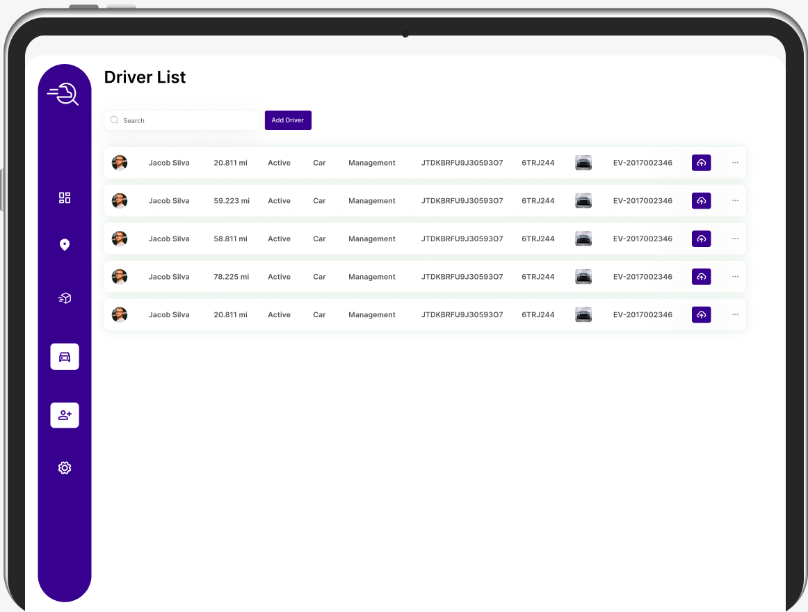Trucker's Finder web app screen 4
