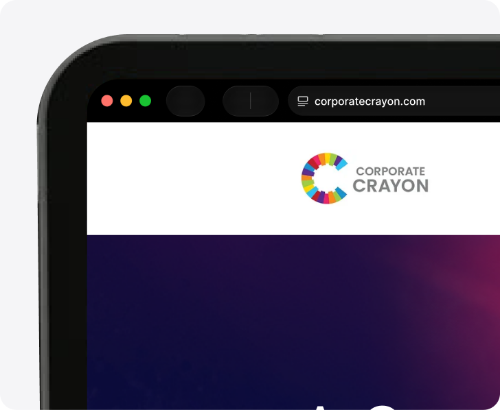 Corporate Crayon website mockup