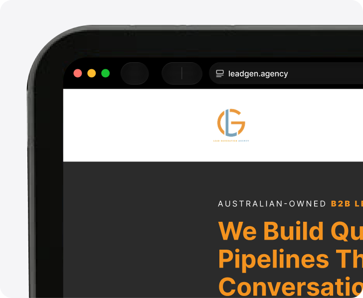 Gen Leads website mockup